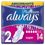 Higieniniai paketai ALWAYS Platinum Super, S2, 14 vnt.