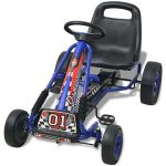 vidaXL Pedalais minamas kartingas su reguliuojama sėdyne, mėlyn.