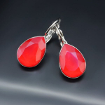 Auskarai "Kristāla Lāse (Royal Red)" su Swarovski&trade; kristalais