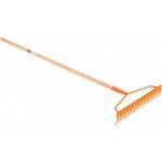 Grėblys metalinis su kotu 16 dantų 130cm Flo (35759)