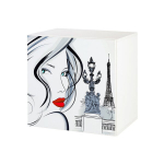 Pakabinama lentyna su ra&scaron;tais Klupś Top Paris, 50x50, balta