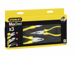 Stanley įrankių rinkinys: 3 replės (165mm universalios, 165mm &scaron;oninės, 155mm ilgos)