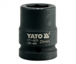 Smūginė galvutė &scaron;e&scaron;iakampė Yato 3/4" 21mm (YT-1071)