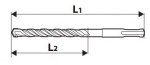 Grąžtas betonui Sds Plus, 4 x 110 mm, S4 quatro