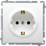 Kontakt Simon Basic Gniazdo Schuko su įžeminimu, baltas