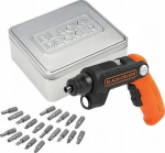 Black+Decker BDCSFL20AT-QW akumuliatorinis atsuktuvas su žibintuvėliu tvirtinimui ir surinkimui 3.6V 1.5Ah 5.5Nm rinkinys 20 priedų