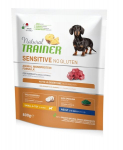 Natural Trainer Sensitive No Gluten mažų ir itin mažų veislių &scaron;unims su ėriena 0,8kg