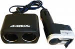 Skirstytuvas 2 lizdų 12 V USB