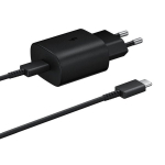 &bdquo;Samsung EP-TA800EBE&ldquo; + &bdquo;EP-DG980BBE&ldquo; &bdquo;Samsung&ldquo; 25 W kelioninis įkroviklis + USB-C / USB-C duomenų kabelis, juodas (OOB