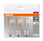 OSRAM 3 vnt. E27 standartinių LED lempučių rinkinys, 6,5 W, atitinka 60 W, &scaron;alta balta
