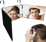 3-pusis veidrodis su LED &scaron;viesa Mantis