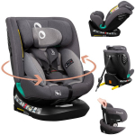 Automobilinė kėdutė, &bdquo;Lionelo&ldquo;, &bdquo;Bastiaan One i-Size&ldquo;, 4 viename, &scaron;oninė apsauga, su 4 padėčių atlo&scaron;iamu atlo&scaron;u, su 13 padėčių reguliuojamu galvos atramu, 360 laipsnių sukimasis, &bdquo;Top Tether&ldquo;, 0&ndash;36 kg, 40&ndash;150 cm, su &bdquo;Isofix&ldquo;, atitinka ECE R129, pilka