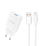 USB-A įkroviklis 2.1A 10W su kabeliu iPhone USB-A - Lightning, baltas