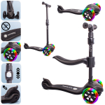 Balansinis paspirtukas vaikams Flash 3in1 LED, juodas