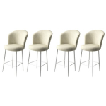 Baro kėdės rinkinys (4 vienetai) Fora - Cream, White