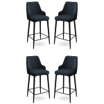 Baro kėdės rinkinys (4 vienetai) Enox - Anthracite, Black