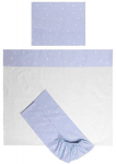 Lorelli vaiki&scaron;kas patalynės komplektas Tiny Dream Train Blue, 60x120, 3 dalių