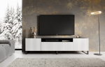 TV spintelė ADRK Furniture Noemi, balta/juoda