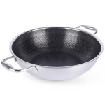 Orion keptuvė, 28 cm, Wok keptuvė plieninė neprideganti COOKCELL 28 cm
