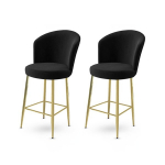 Baro kėdė (2 vienetai) Alte - Black, Gold