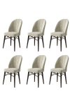 Kėdės rinkinys (6 vienetai) Ritim - Cream, Brown