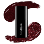 Hibridinis nagų lakas Semilac UV Hybrid, 393 Sparkling Black Cherry, 7 ml