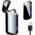 Plazminis USB žiebtuvėlis, juodos spalvos