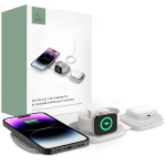 Tech-Protect QI15W-A32 3in1 inductive charger with MagSafe for smartphone | Apple Watch | AirPods - gray