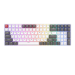 Royal Kludge RK100 Tri-mode belaidė klaviatūra | 96%, Hot-swap, Blue Switches, US, balta