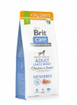 Brit Care Sustainable Adult Large Breed Chicken&Insect didelių veislių &scaron;unims, 12+2 kg