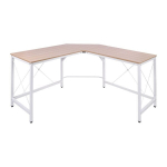 L formos kampinis ra&scaron;omasis stalas i&scaron; MDF, natūralios spalvos, 150 &times; 150 &times; 76 cm