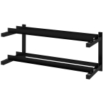 Hantelst&auml;nder, Hantelgestell, 2 Etagen, bis 70 kg, Stahl, 98x40x35 cm, Schwarz