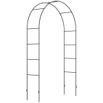 Sodo arka, rožių arka, vijoklių arka, rožių grotelės, metalinės, juodos, 1,40 x 0,40 x 2,40 m