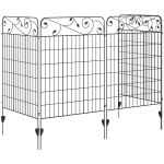 Dekoratyvinė sodo tvorelė 3,52 x 1,1 m, juoda