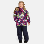 Huppa Mergaičių žieminis komplektas MARVEL, lilac pattern/ navy