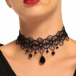 CHOKER Nėriniuota juoda gotikinė PURSUIT CH11