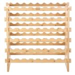 Vyno butelių stovas Vevor, 77x25x76cm, rudas
