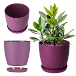 Vazono dangtis Vazonas 30 cm gėlėms su stovu, violetinis, svetainei