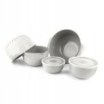 Virtuvinių dubenėlių rinkinys 7El + Colander 3L Plastic White