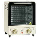 Mini krosnelė Mini orkaitė, 15 l talpa, auk&scaron;čio reguliuojama kepimo skarda ir grotelės, 1000 W, kreminė balta spalva