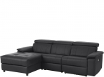 Trivietė sofa Loft Tanaro, juoda
