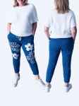 Laisvalaikio kelnės moterims, mėlynos, L/XL