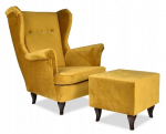 Fotelis Glamour Gold, geltonas