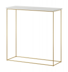 Stalas-konsolė ADRK Furniture Milan, auksinis/baltas