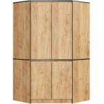 Kampinė spinta Akord S100 4D CLP, ruda