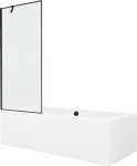 Vonia Mexen Cube su apdaila ir stiklo sienele, 170x80 cm + 80 cm