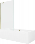 Vonia Mexen Cube su apdaila ir stiklo sienele, 180x80 cm + 100 cm