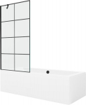 Vonia Mexen Cube su apdaila ir stiklo sienele, 180x80 cm + 90 cm