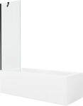 Vonia Mexen Cubik su apdaila ir stiklo sienele, 150x70 cm + 60 cm