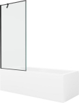 Vonia Mexen Cubik su apdaila ir stiklo sienele, 160x70 cm + 80 cm